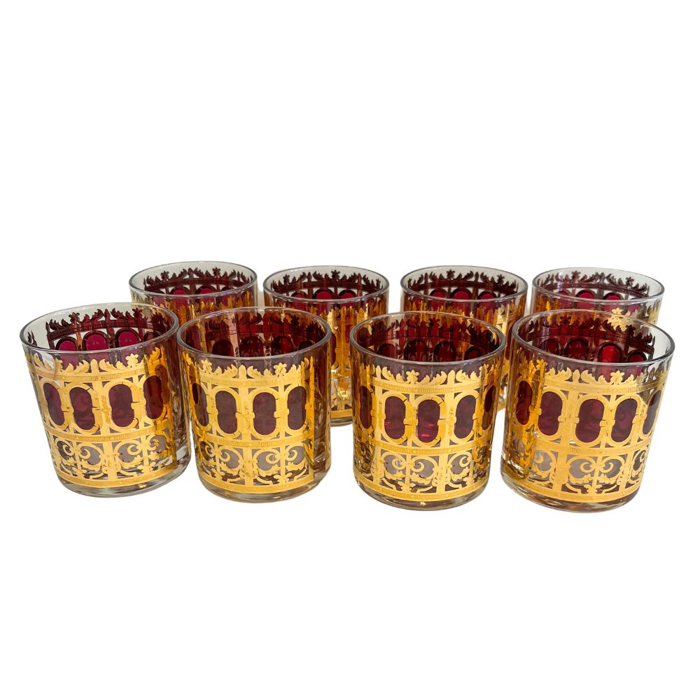 Culver cranberry /gold tumbler set offers