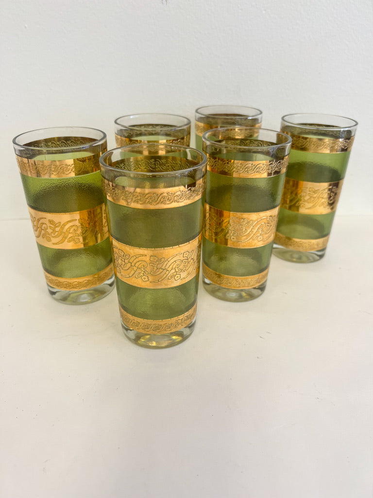 (20851) Set of Six Culver Striped Tumblers