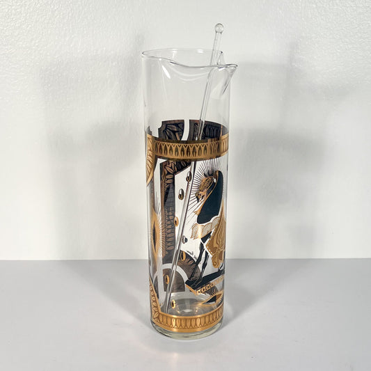 (24796) Fred Press Horse Cocktail Pitcher with Glass Stir Stick