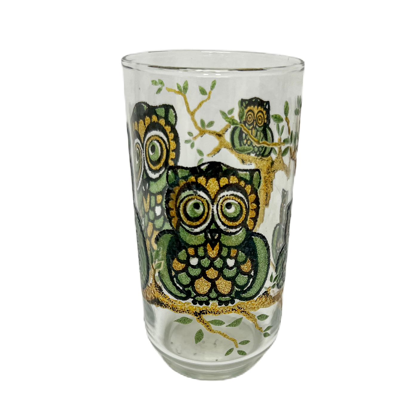 (23766) Set of Eight Owl Tumblers ca. 1970's