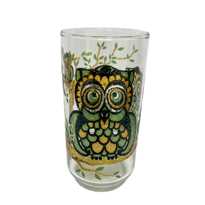 (23766) Set of Eight Owl Tumblers ca. 1970's