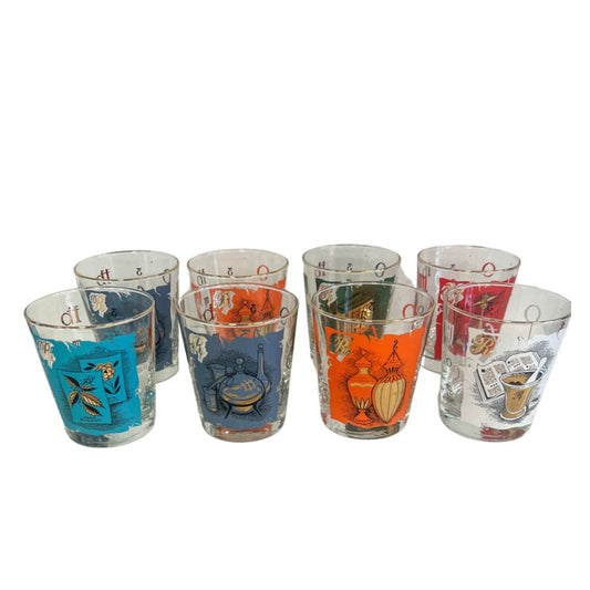 (21960) Set of Eight Midcentury Pharmacy Double Old Fashioneds