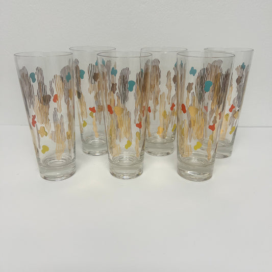 (23707) Set of Six Amoeba Flared Tumblers