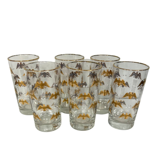 (22056) Set of Six American Eagle Tumblers