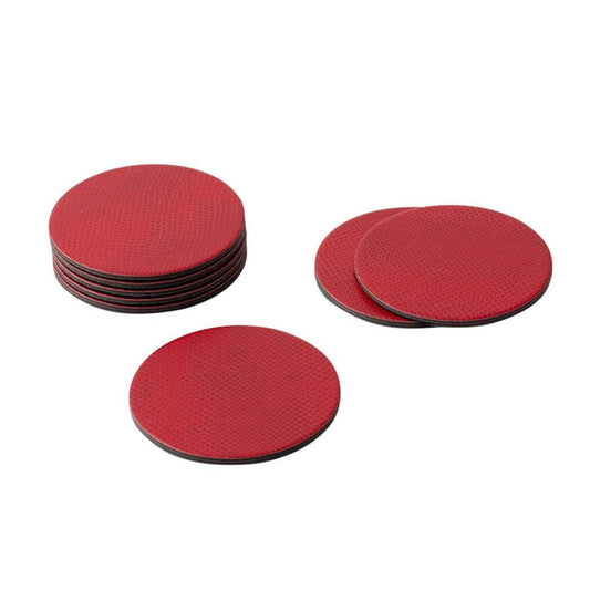 (21304) Crimson snakeskin coasters