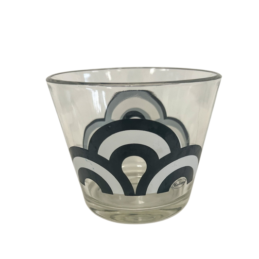 (20264) Retro Colony Black & White Flower Ice Bucket